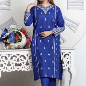 Elegant Khaddar Ensemble | Shirt & Trouser with Embroidery |MN-KH-78625| Ready-to-Wear