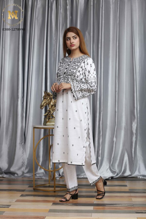 KHADDAR Shirt & Trouser With Plain +Embroideries| MN-KH-78621 |Ready to wear